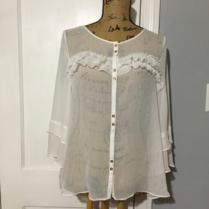 NWT Lauren Conrad Sheer Top